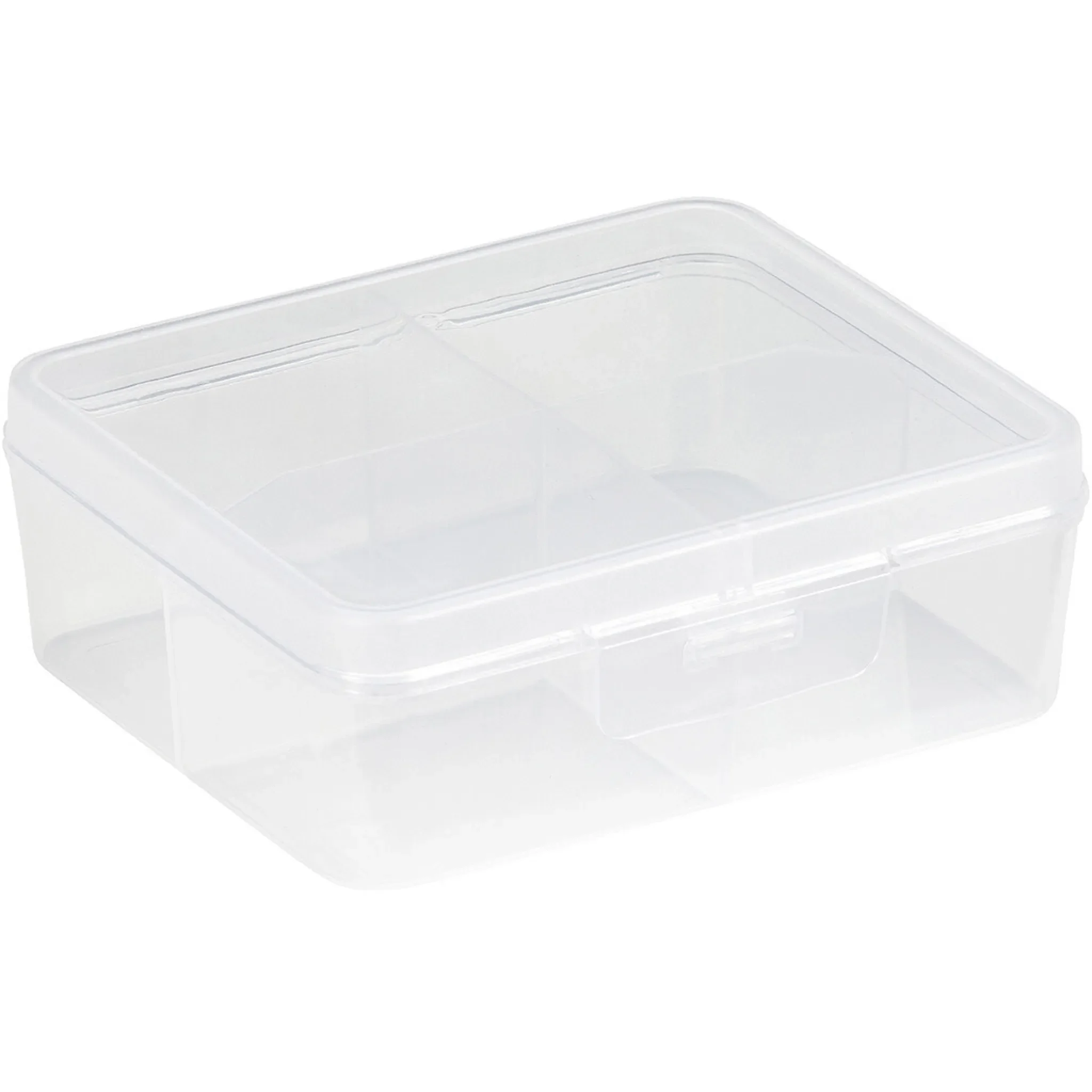 Sortierbox Q-Line – 4 Fächer, transparent, 14,6 × 13 × 5,3 cm