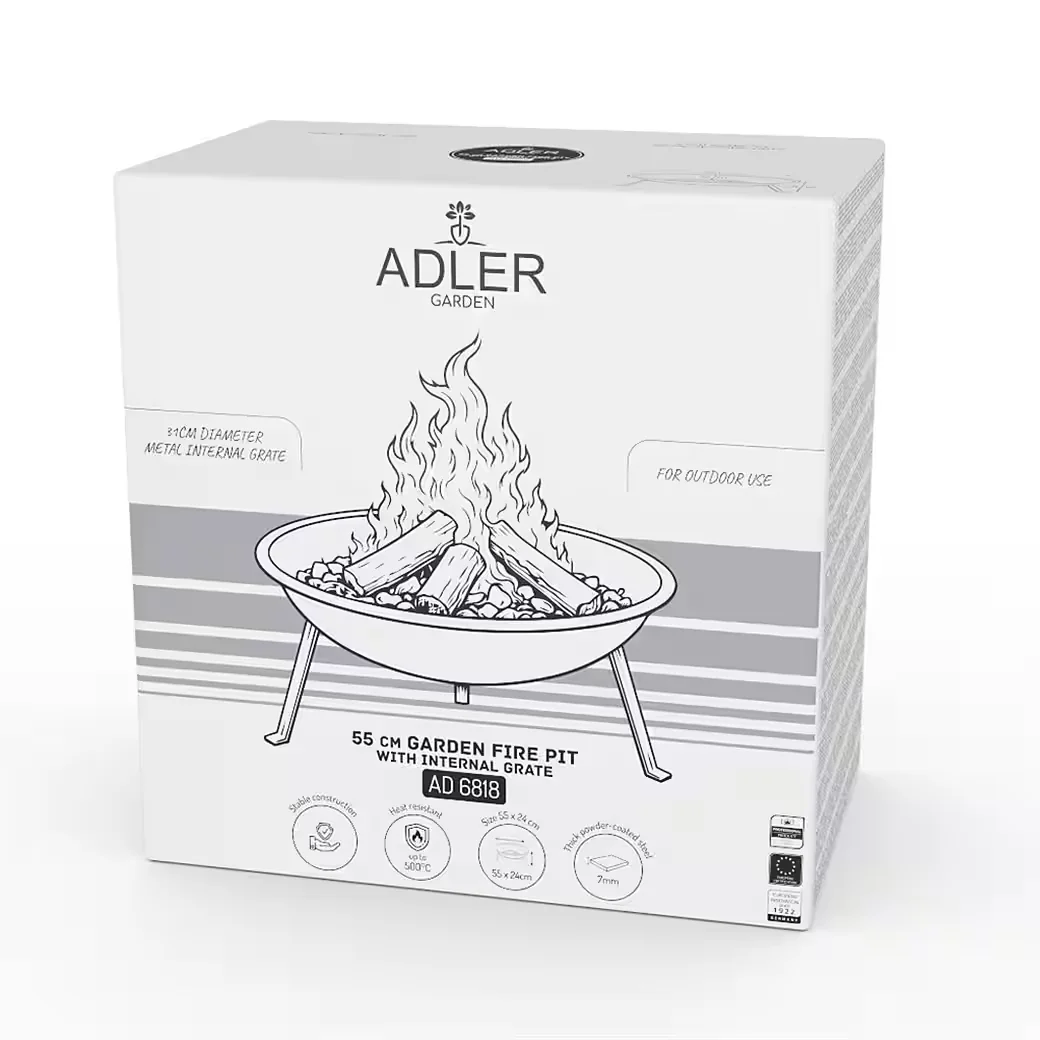 ADLER EUROPE Feuerschale AD 6818 Stahl mit Rost