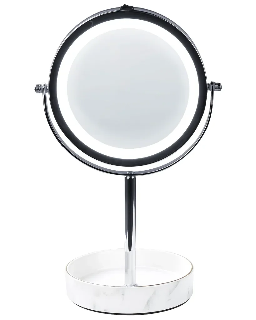 Beliani LED Kosmetikspiegel doppelseitig 20 cm