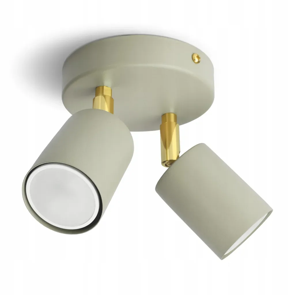 Luxolar LED Deckenleuchte 2-flammig grün/gold GU10 15W
