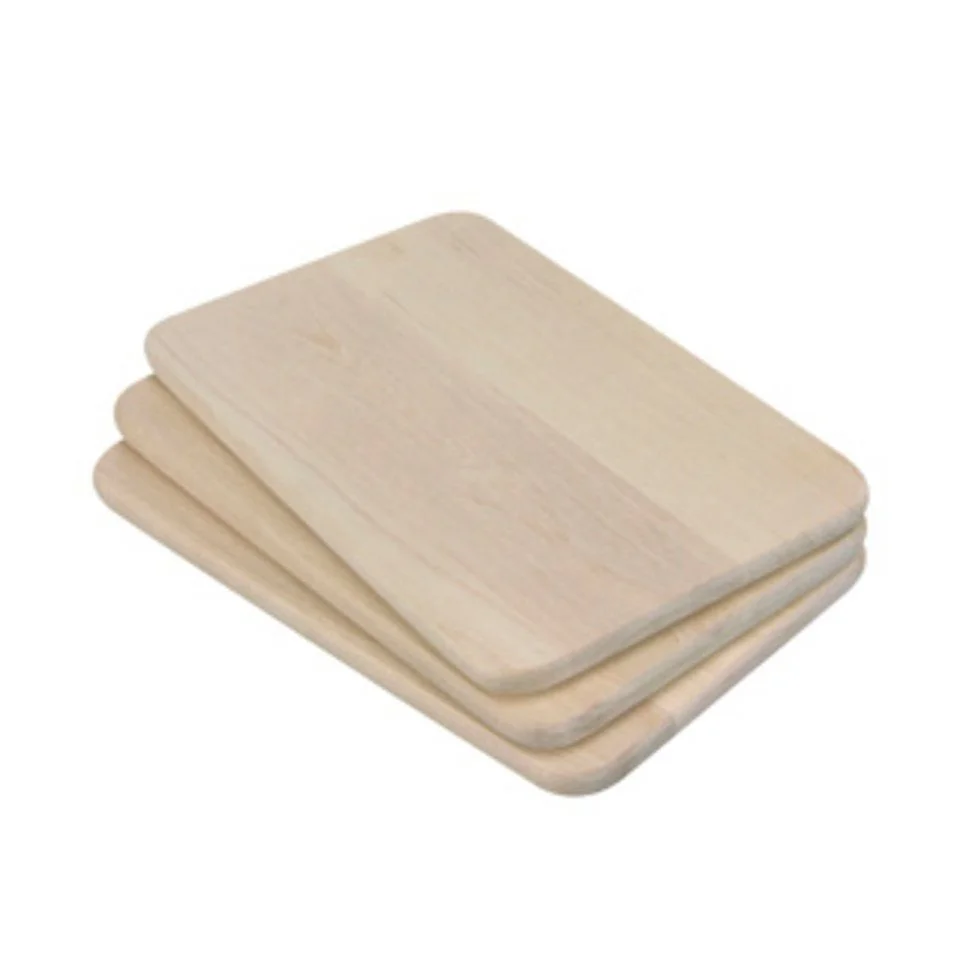 Frühstücksbrett – Holzbrettchen im 3er-Set aus hellem Plantagenholz