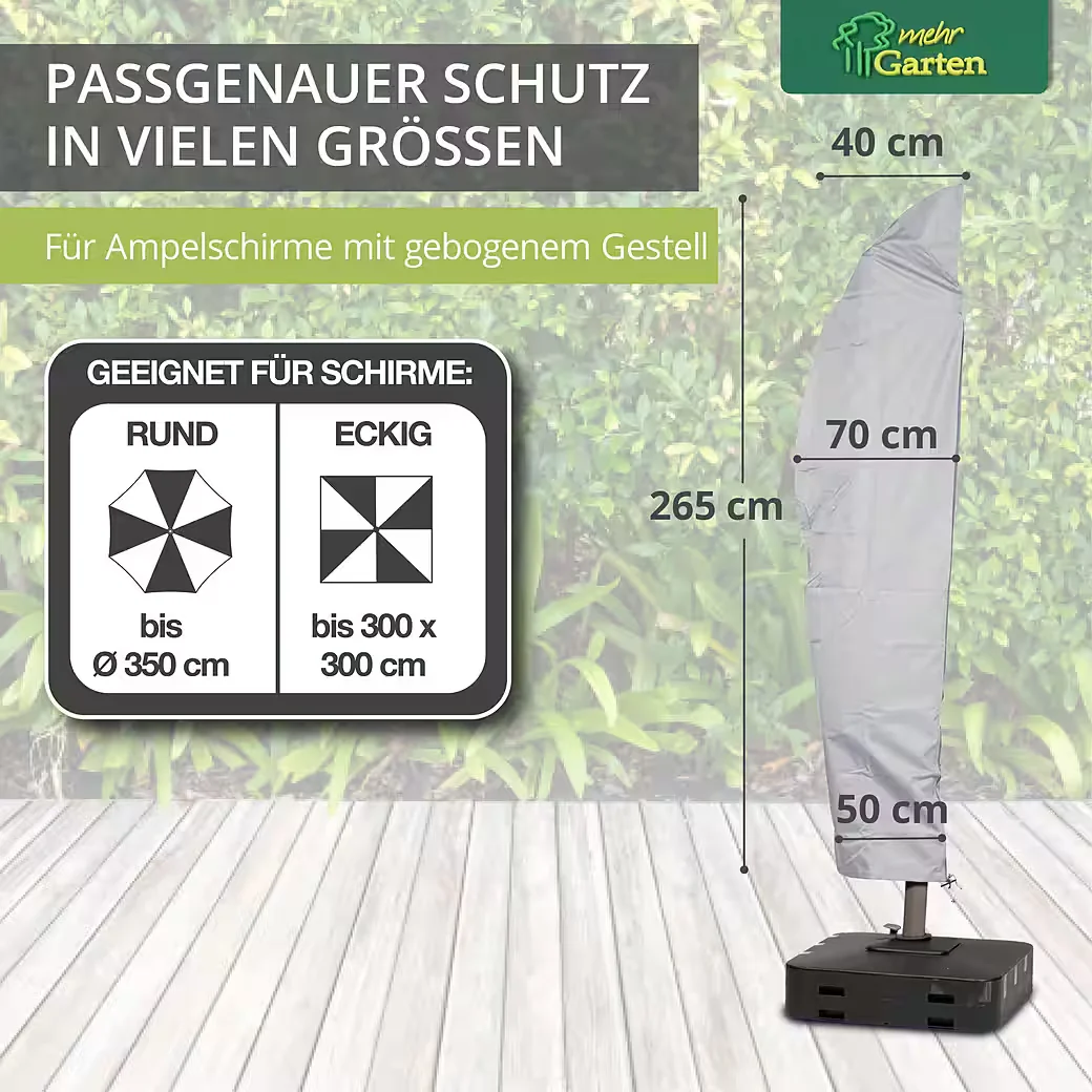 MEHR GARTEN Protect Premium Schutzhülle Ampelschirm 265