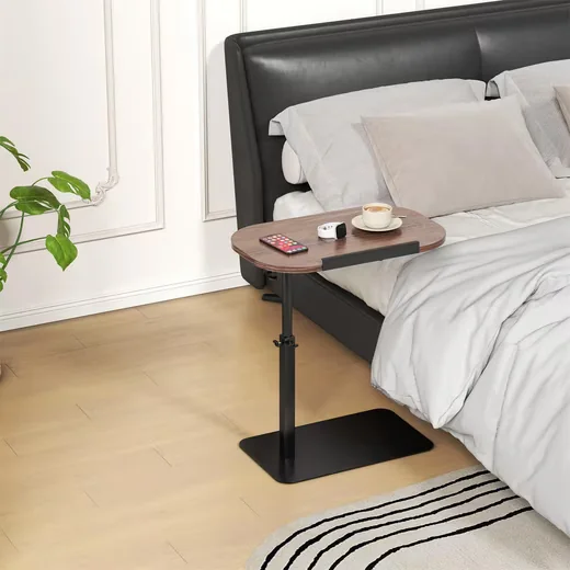 GARVEEMORE Beistelltisch höhenverstellbar Sofa Tray