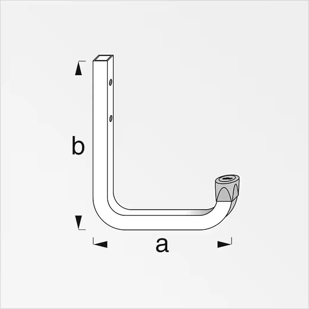 SO-TECH Wandhaken Garagenhaken 140x115 verzinkt 30 kg