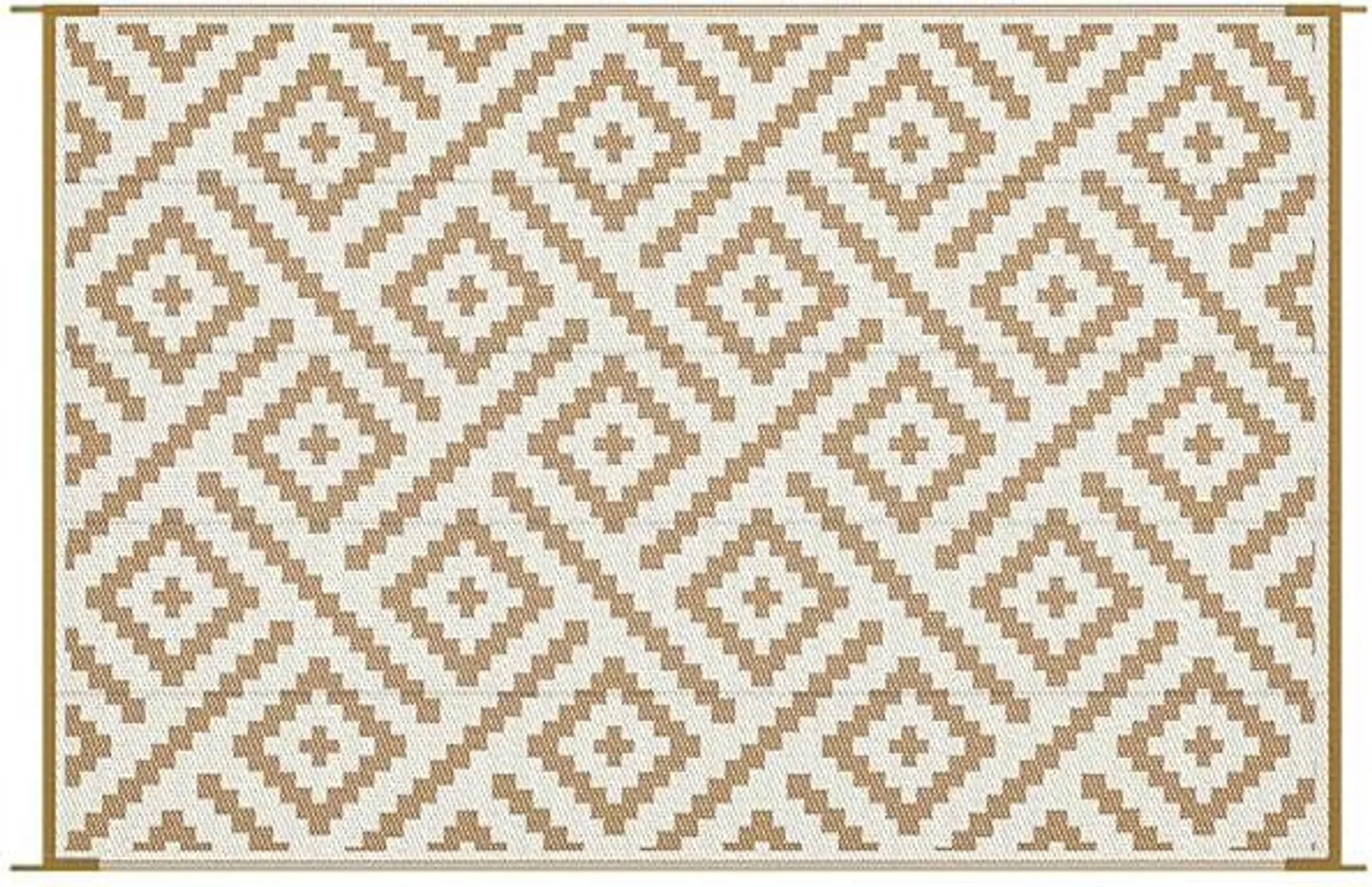 Outdoor-Teppich wasserdicht – Wendbarer Außenteppich mit geometrischem Muster