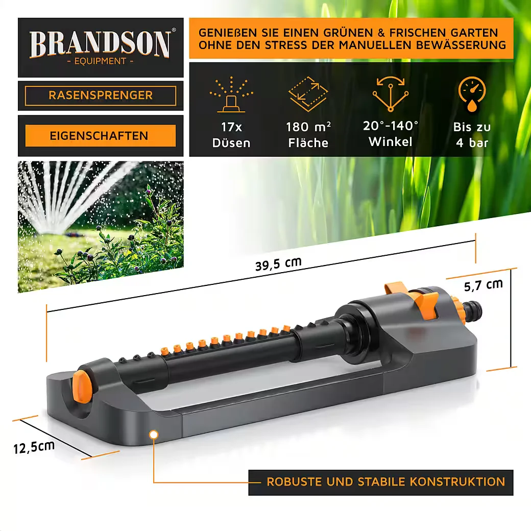 Brandson oszillierender Viereckregner Rasensprenger