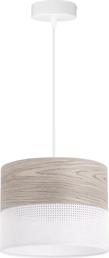 LIGHT HOME LH Pendelleuchte Weißes Eichenfurnier 20 cm