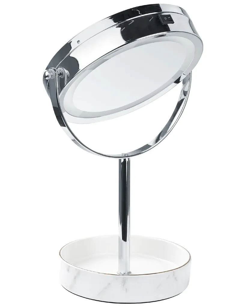 Beliani LED Kosmetikspiegel doppelseitig 20 cm