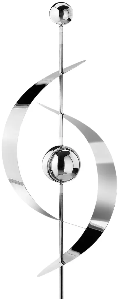 Kobolo SATURN Gartenstecker Edelstahl 145 cm silber