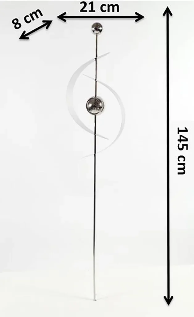 Kobolo SATURN Gartenstecker Edelstahl 145 cm silber