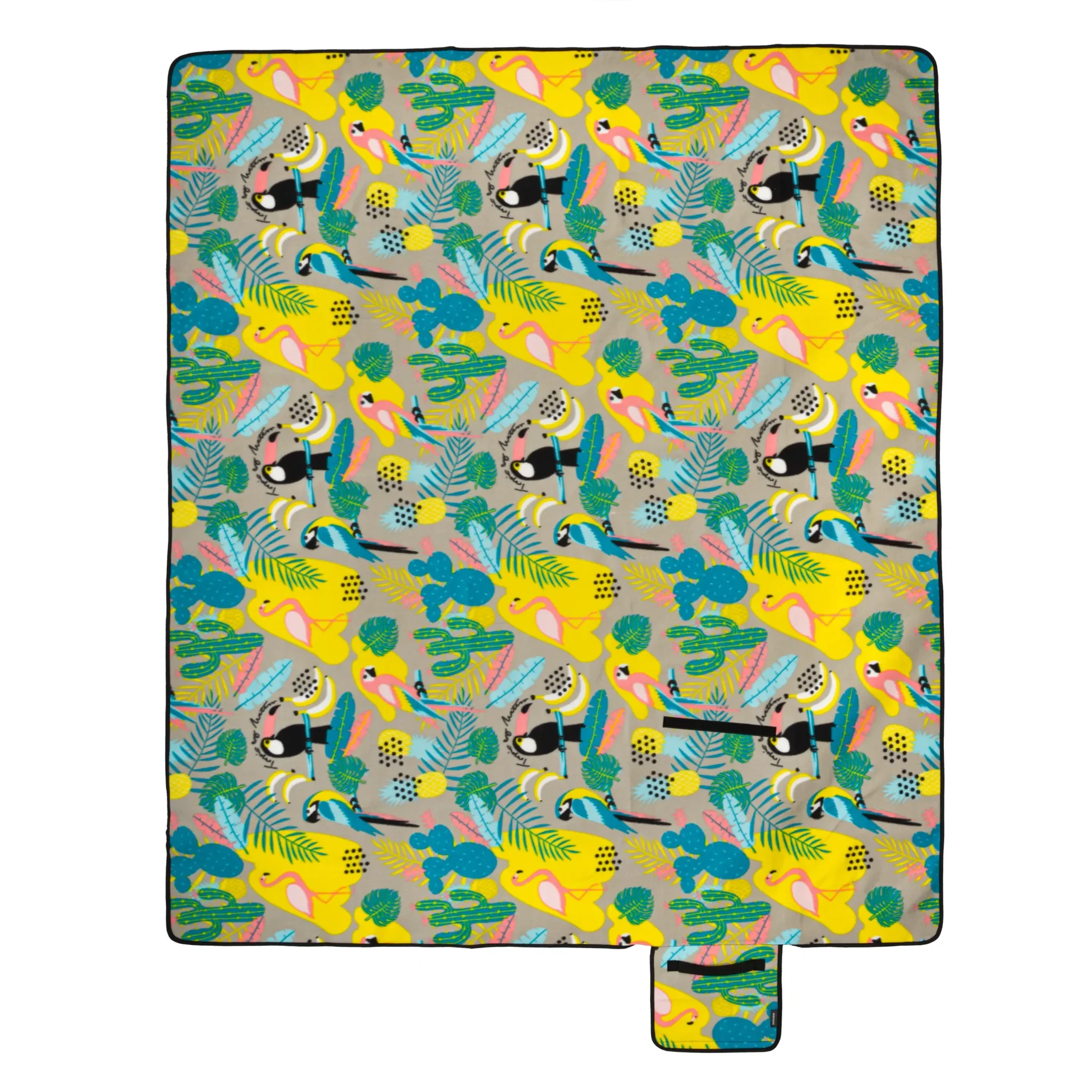 Picknickdecke wasserdicht & isoliert – Meteor XL 175 × 200 cm, tropisch