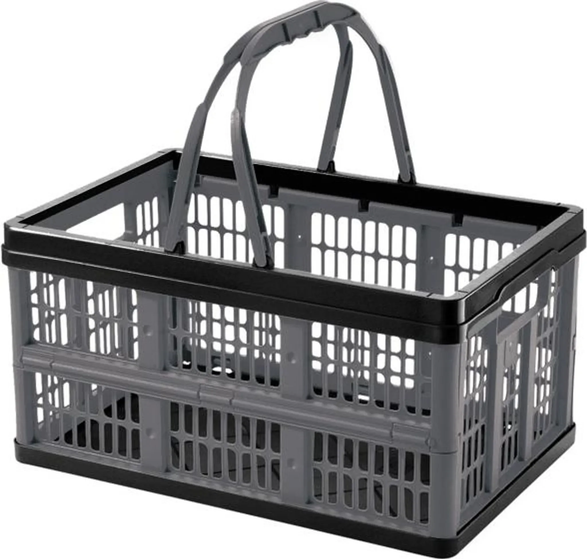 Klappbox 16 L – faltbar, schwarz/anthrazit, 39 × 26 × 21 cm