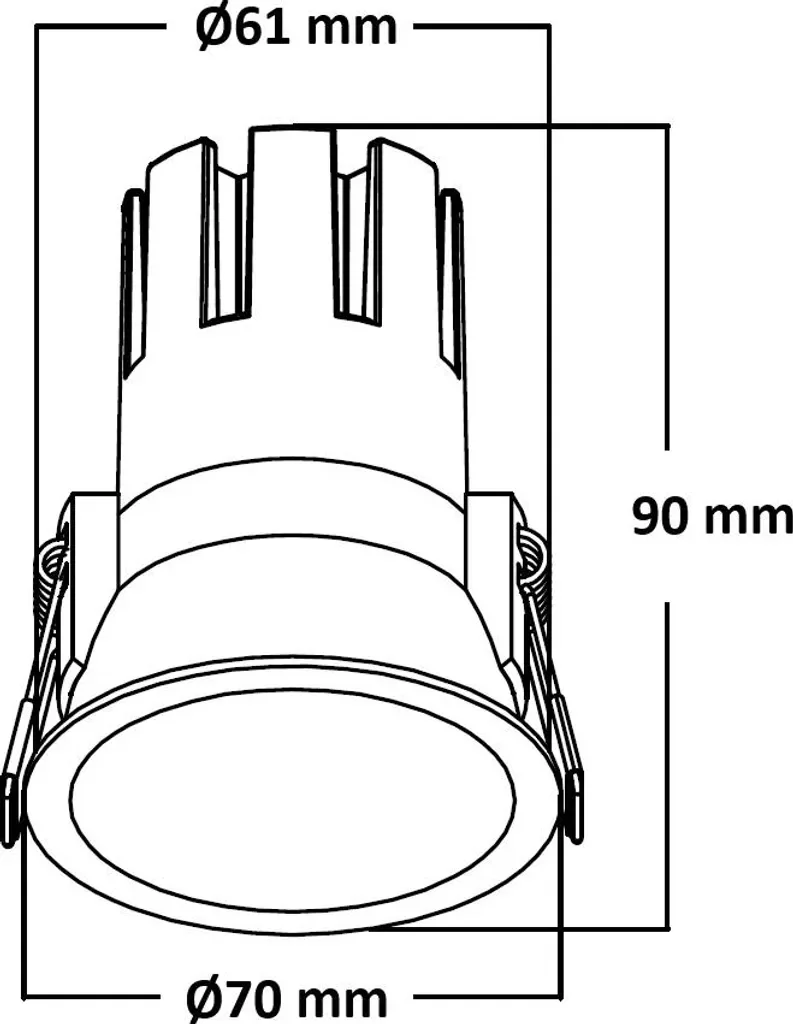 LEDKIA Areni LED Einbaustrahler 5W 2700K 65 mm Schwarz