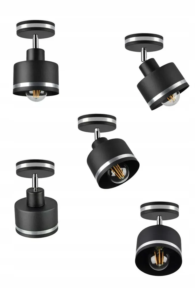 Luxolar LED Deckenleuchte schwenkbar E27 schwarz chrom