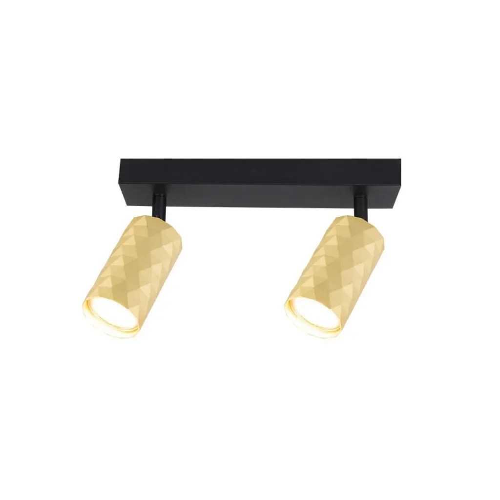 MasterLED Deckenspot Glamour GU10 schwarz gold 2 flg