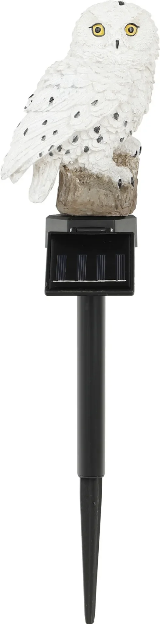 LED Solar-Gartenleuchte Eule – weiß, ca. 45 cm