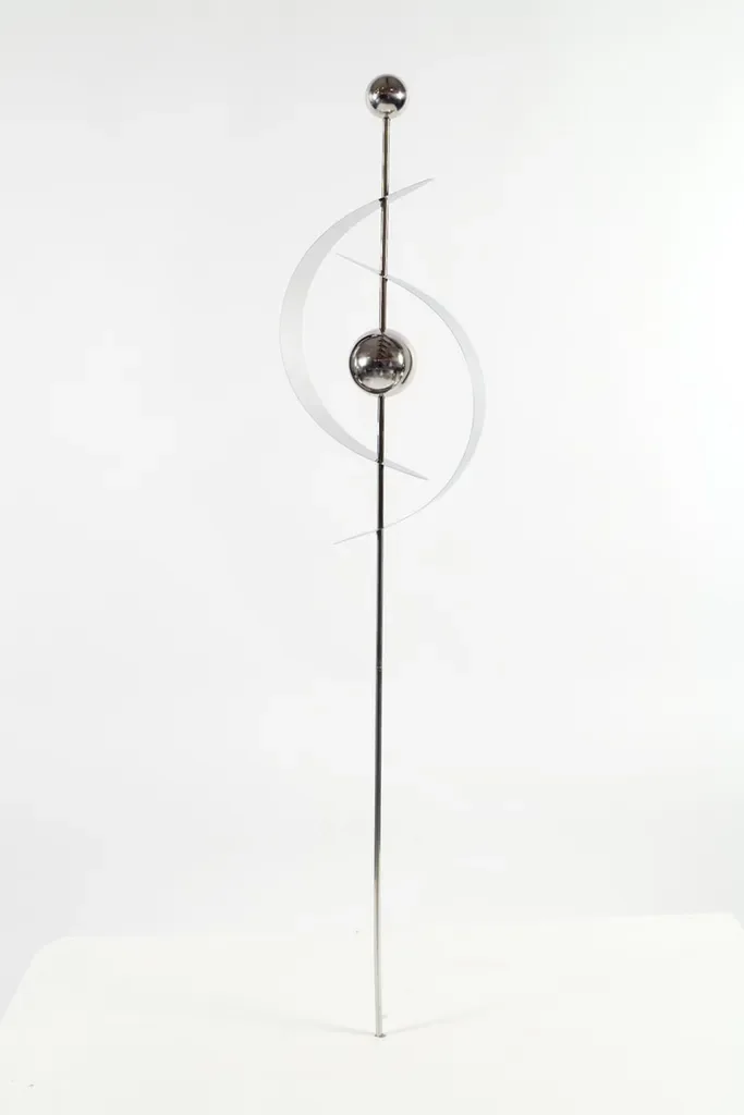 Kobolo SATURN Gartenstecker Edelstahl 145 cm silber