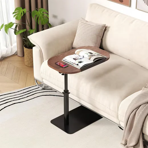 GARVEEMORE Beistelltisch höhenverstellbar Sofa Tray
