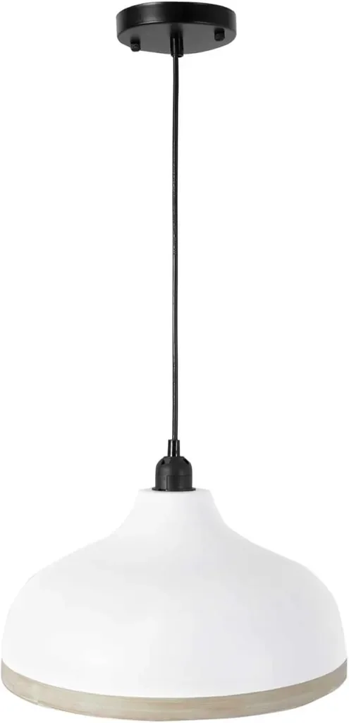 VIVANNO LAVANT Rattan Hängelampe rund weiß matt 45 cm