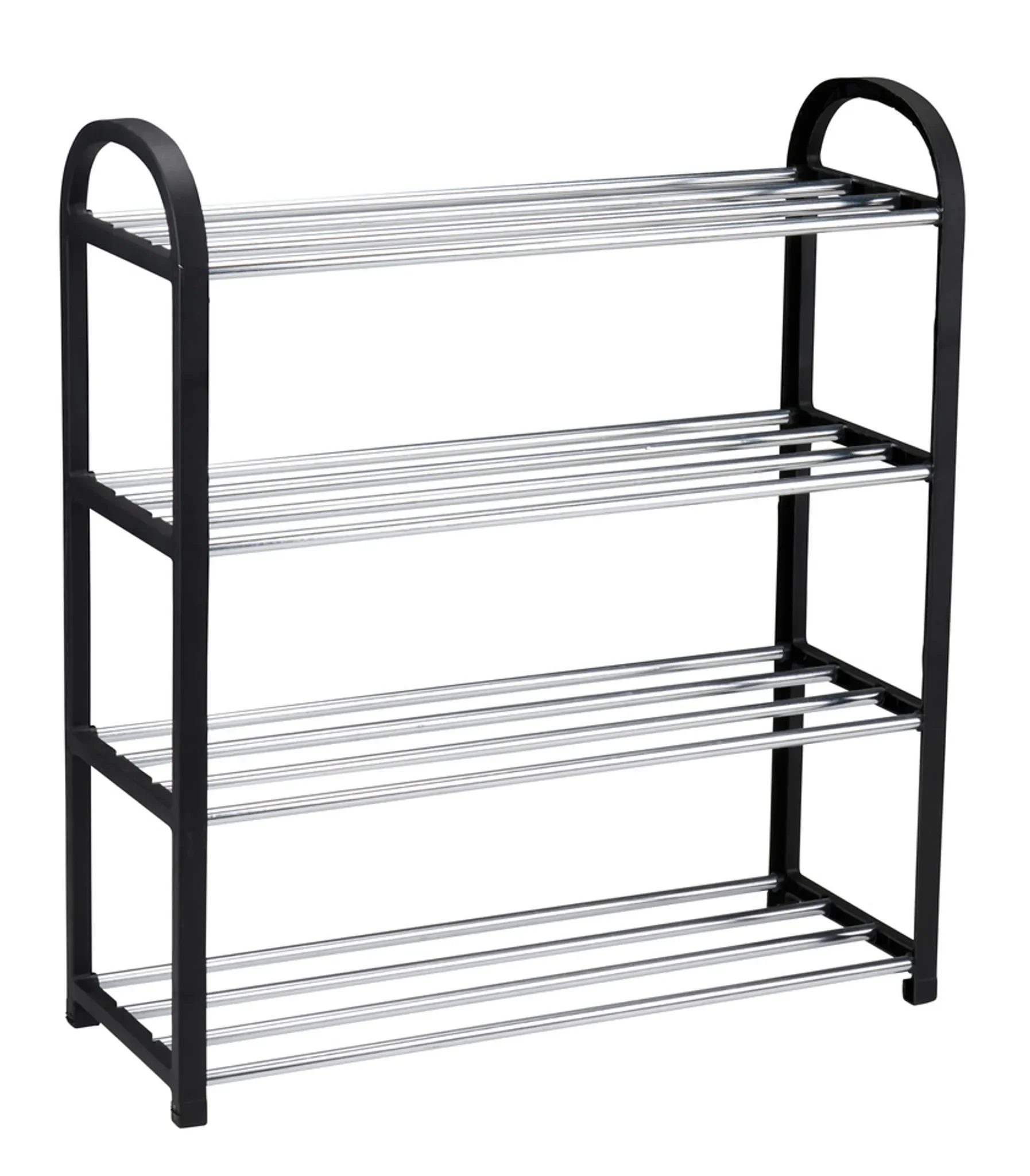 Schuhregal aus Metall – 4 Ebenen, 50 × 18,5 × 57 cm